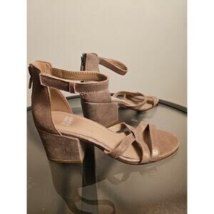 Eileen Fisher Suede Block Heel Sandals